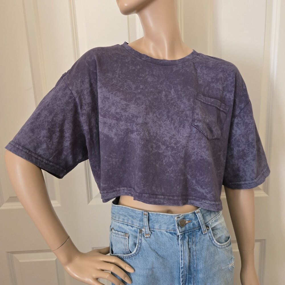Bloom + Pop Oversized Tie Dye Cropped T-Shirt SZ M